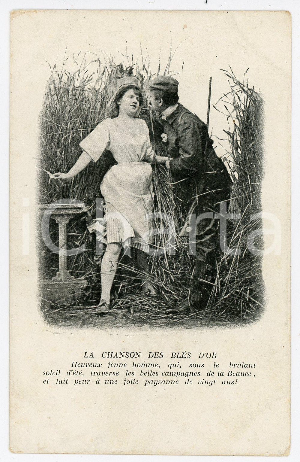 1900 ca VINTAGE EROTIC La chanson des blés d'or (1) - Carte postale FP NV  Cartolina d'epoca, viaggiata. FAIR/discreto Lievi smussature agli angoli Formato: FP originale e autentica 1