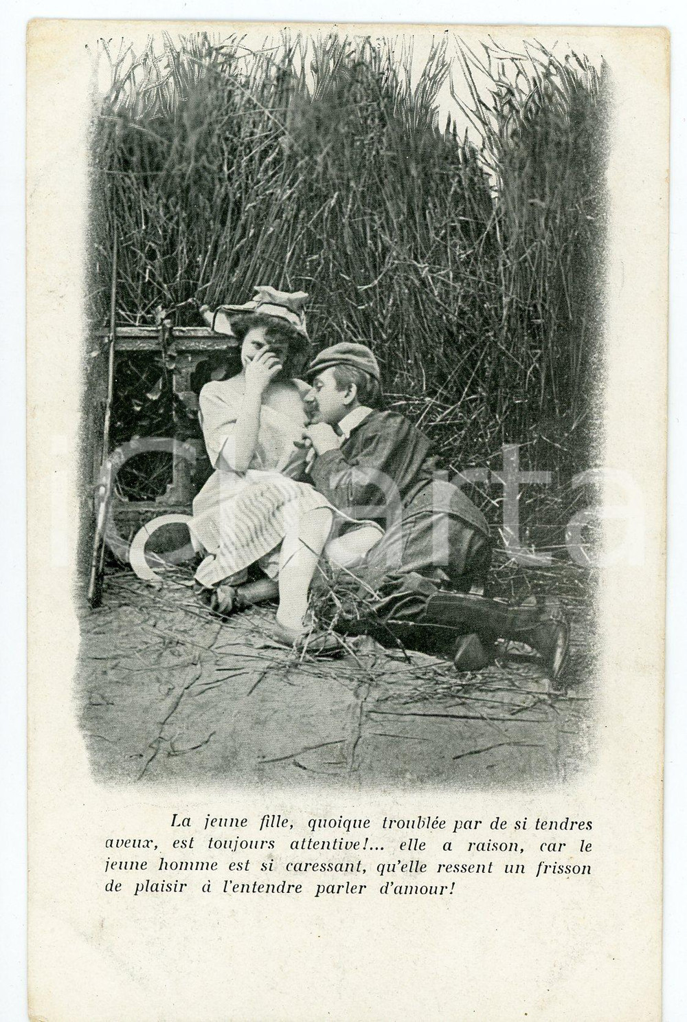 1900 ca VINTAGE EROTIC La chanson des blÃ©s d'or (6) - Carte postale FP NV  Cartolina d'epoca, non viaggiata. FAIR/discreto Lievi smussature e piegature agli angoli Formato: FP originale e autentica 1