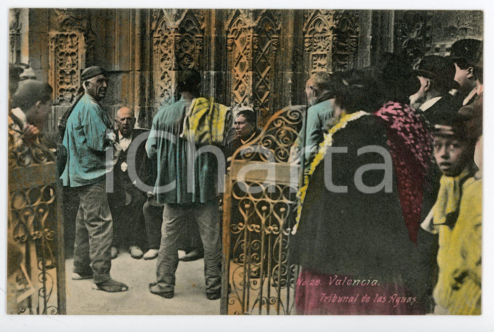 1910 ca VALENCIA (ESPANA) Tribunal de las Aguas - Vintage chromo postcard  Cartolina postale d'epoca, non viaggiata.CONDIZIONI: GFORMATO: FP     originale e autentica 1