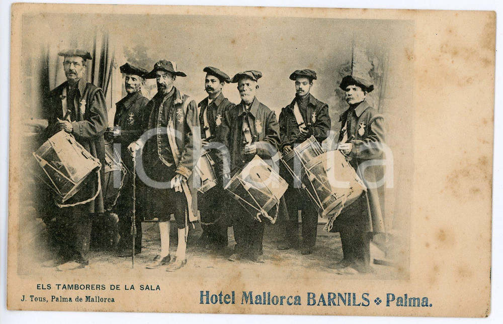 1900 ca PALMA DE MALLORCA Hotel Mallorca BARNILS - Tamborers - Tarjeta postal  Cartolina postale d'epoca, non viaggiata.CONDIZIONI: FAIR (fioriture)FORMATO: FP     originale e autentica 1