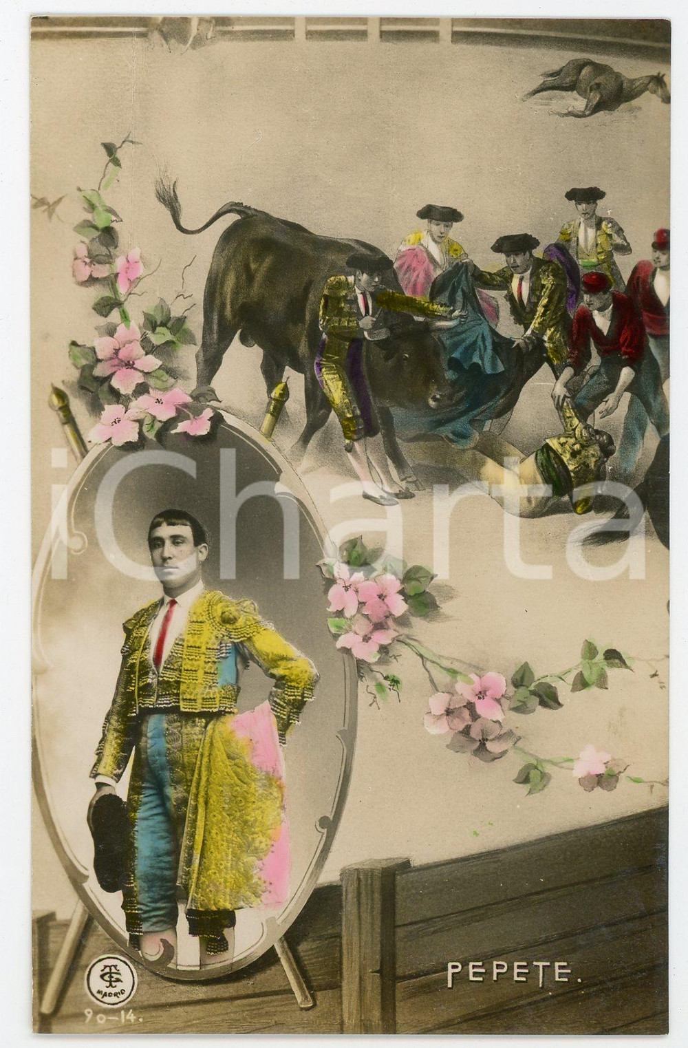 1920 ca ESPAÃ‘A - CORRIDA DE TOROS - Pepete - Tarjeta postal Cartolina postale d'epoca, non viaggiata.CONDIZIONI: GFORMATO: FP    originale e autentica 1