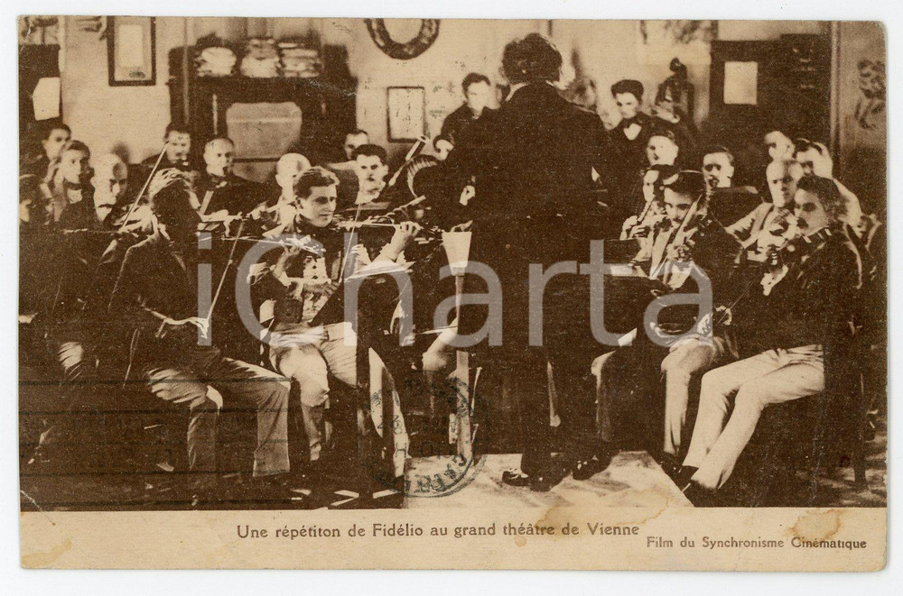 1927 VIENNE Gran Théatre - Une répétition de Fidélio - Postcard FP VG  Cartolina postale d'epoca, viaggiata. FAIR/discreto Lievi smussature agli angoli, aloni di inchiostro al verso Formato: FP originale e autentica 1