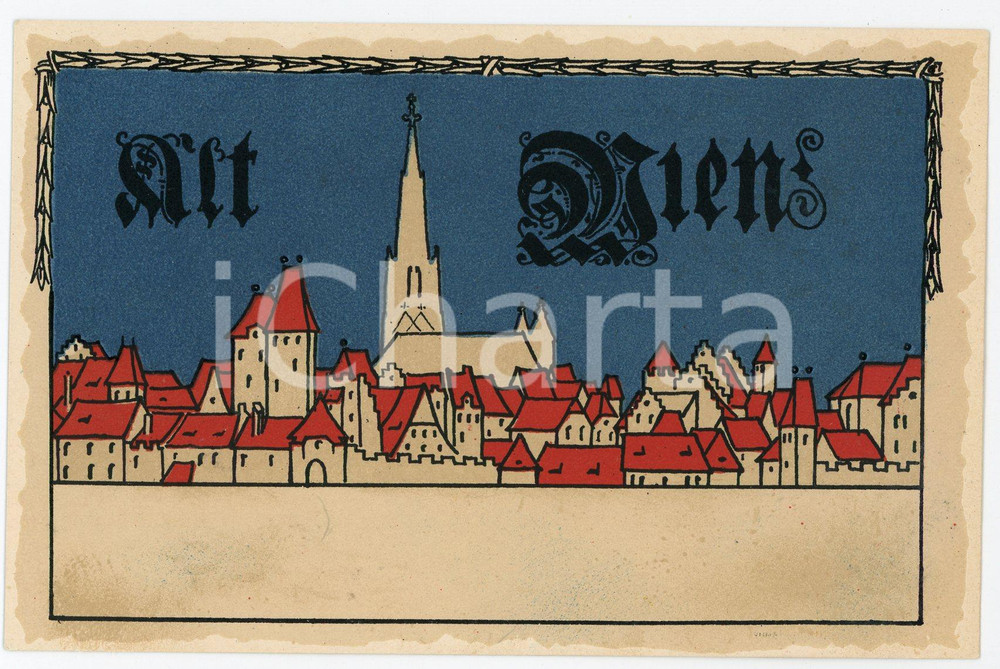 1900 ca ALT WIEN Anno Domini ILLUSTRATED Postcard FP NV  Cartolina postale d'epoca, non viaggiata. FAIR/discreto lievi smussature agli angoli Formato: FP originale e autentica 1