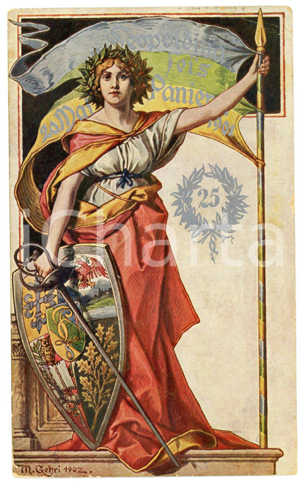 1926 OSTERREICH Leopoldina sei's Panier! - Artist M. GEHRI Postcard FP VG Cartolina d'epoca, viaggiata. FAIR/discreto Smussature agli angoli Formato: 9x15 originale e autentica 1