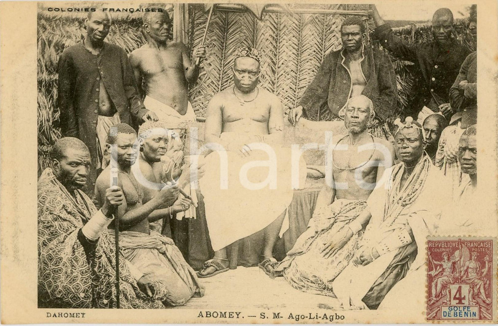 1900 ca ABOMEY (DAHOMEY, BENIN) S. M. Ago-li-Agbo - Carte postale COLONIES  Cartolina postale d'epoca, con francobollo ma non viaggiata.CONDIZIONI: GFORMATO: FP    originale e autentica 1