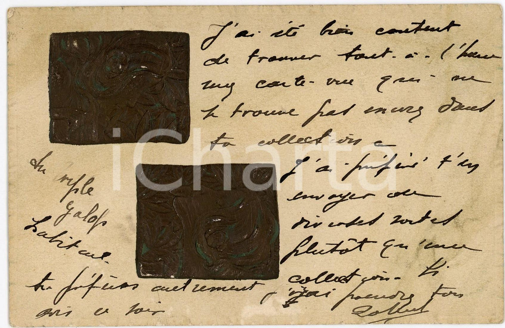 1902 ART NOUVEAU Two girls - Raphael Kirchner (?) ILLUSTRATED embossed postcard  Pregevole cartolina postale d'epoca, illustrata, viaggiata.Probabilmente opera dell'artista e illustratore Raphael Kirchner.CONDIZIONI: GFORMATO: FP    originale e autentica 1