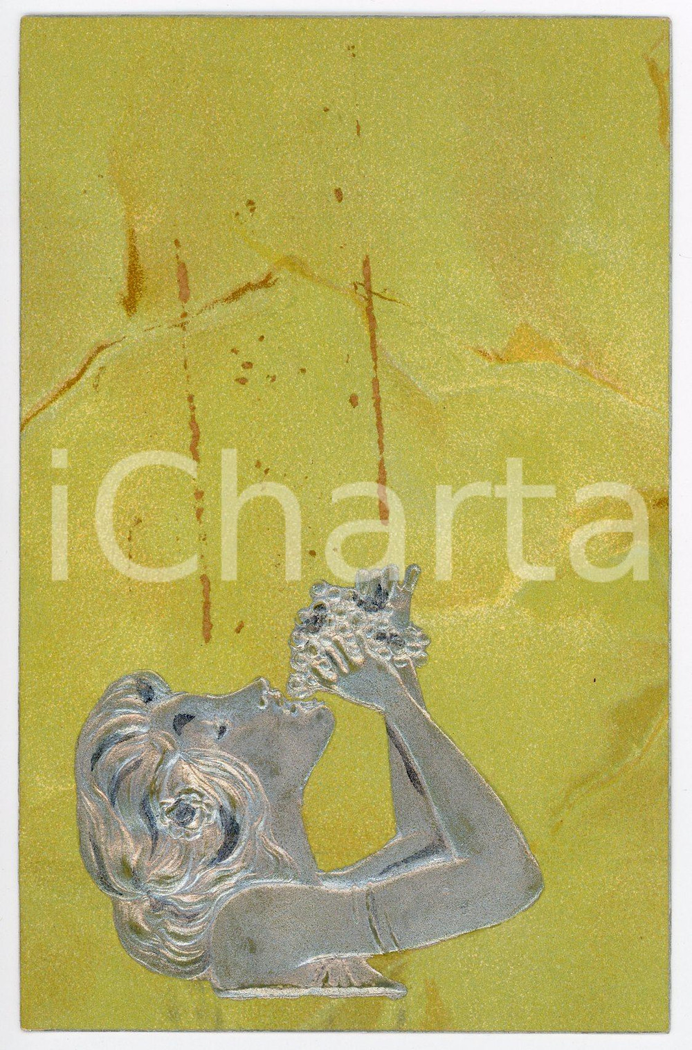 1900 ca ART NOUVEAU Lady - Portrait - RARE ILLUSTRATED embossed postcard  Pregevole cartolina postale d'epoca, illustrata, a rilievo, non viaggiata.CONDIZIONI: G (ma lieve piegatura marginale)FORMATO: FP    originale e autentica 1
