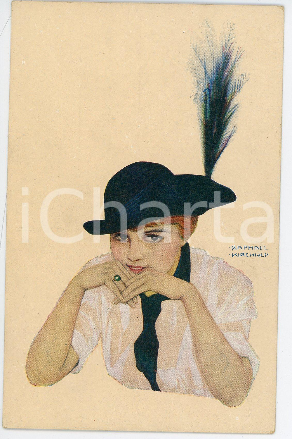 1915 ca Artist Raphael KIRCHNER - L'Implaquable Siska - Illustrated postcard  Pregevole cartolina postale d'epoca, illustrata da Raphael Kirchner, non viaggiata.CONDIZIONI: GFORMATO: FP    originale e autentica 1