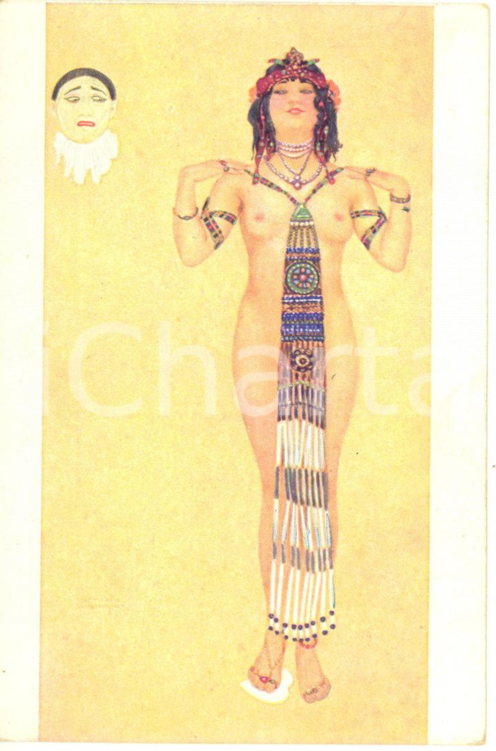 1920 ca Artist Raphael KIRCHNER - L'Orgueil - RARE nude postcard Péchés Capitaux  Pregevole cartolina postale d'epoca, illustrata, non viaggiata.Serie "Les P&eacute;ch&eacute;s Capitaux".CONDIZIONI: G FORMATO: FP    originale e autentica 1