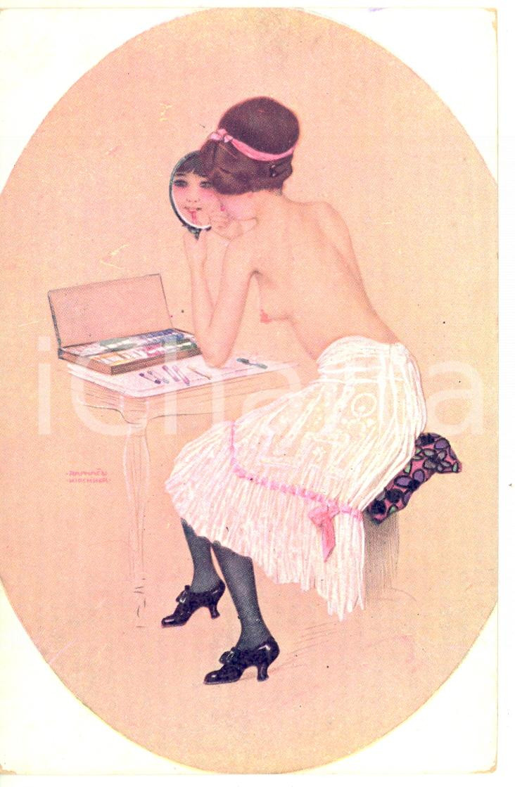 1915 ca Raphael KIRCHNER - Peinte par elle-même - Illustrated risque postcard  Pregevole cartolina postale d'epoca, illustrata da Raphael Kirchner, non viaggiata.CONDIZIONI: GFORMATO: FP    originale e autentica 1