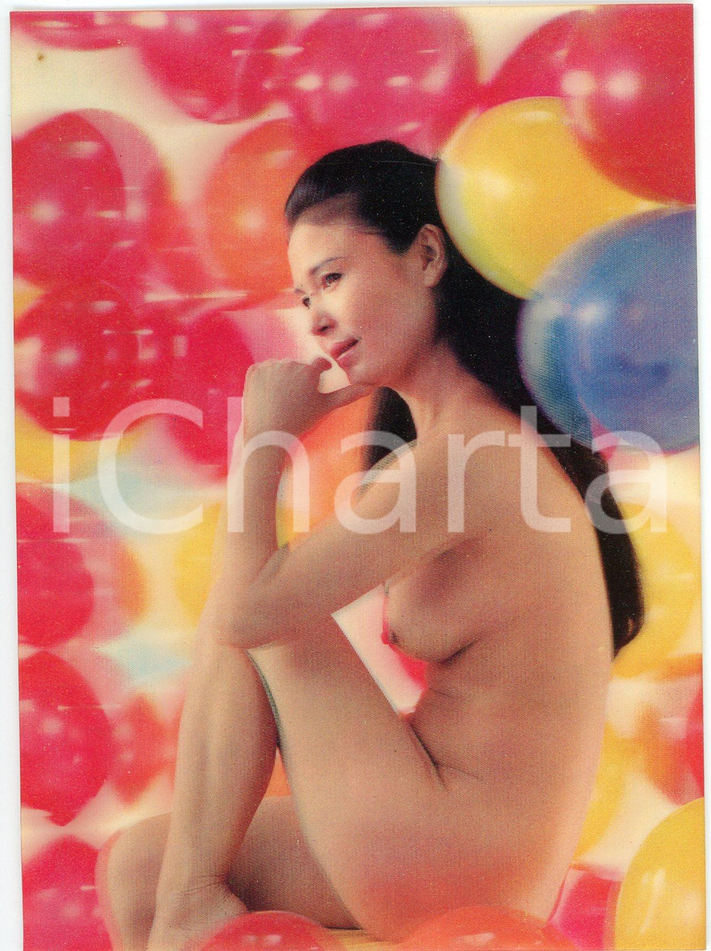 1970 ca EROTICA VINTAGE Naked girl with balloons - Postcard 3D FG NV Cartolina postale d'epoca, 3D, non viaggiataDIMENSIONI: FGCONDIZIONI: FAIR    originale e autentica 1