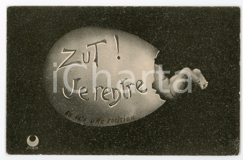 1908 FRANCE - NOUVEL AN Zut! Je rentre - Carte postale ILLUSTRÉE FP VG Cartolina postale d'epoca, viaggiata. CONDIZIONI: FAIRFORMATO: FP    originale e autentica 1