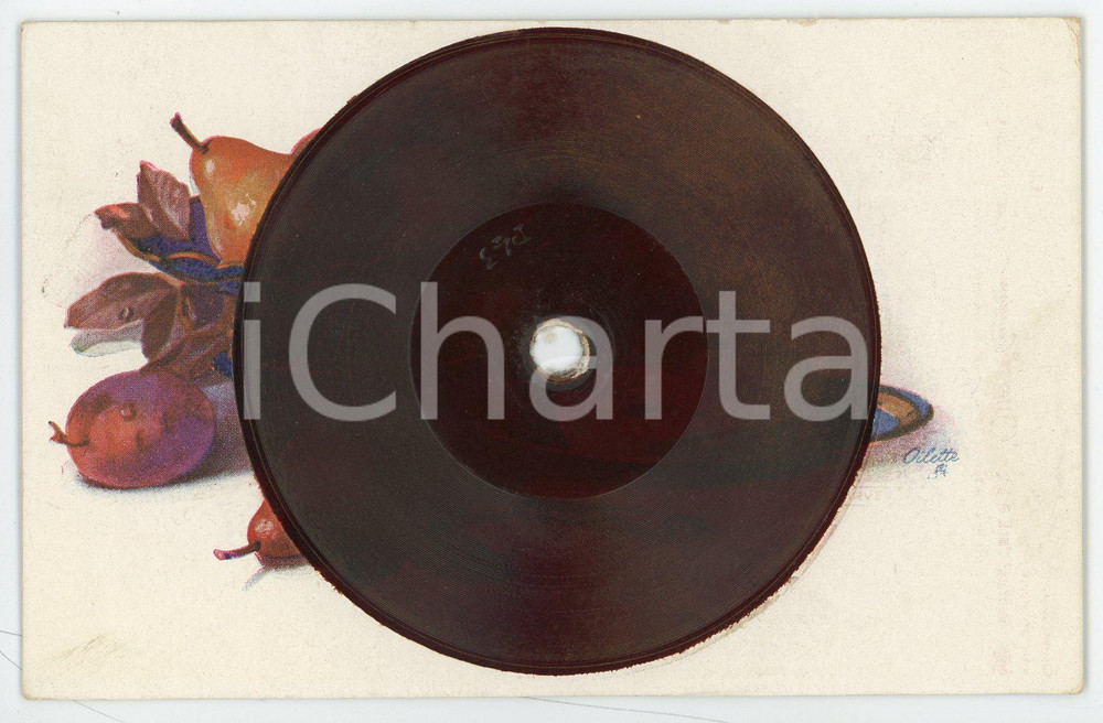 1910 ca TUCK'S Gramophone Record Postcard - Happy birthday - FP NV Cartolina postale con disco, d'epoca, non viaggiata. CONDIZIONI: FAIRFORMATO: FP    originale e autentica 1