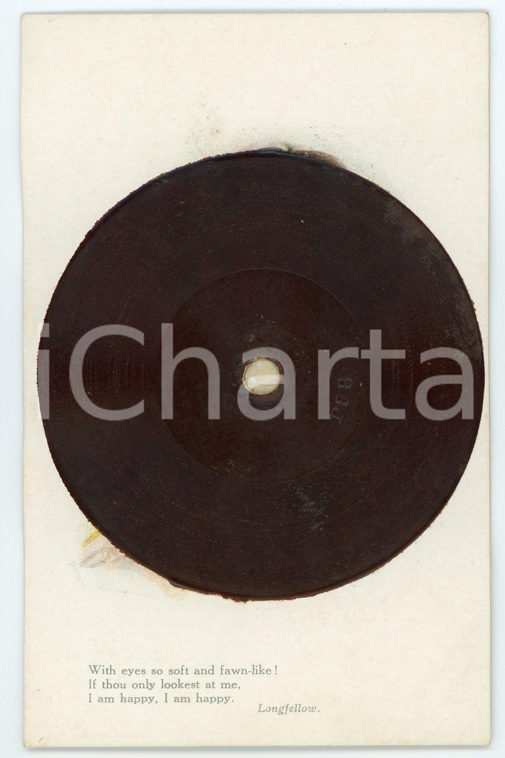 1910 ca TUCK'S Gramophone Record Postcard - Birthday greetings - FP NV Cartolina postale con disco, d'epoca, non viaggiata. CONDIZIONI: FAIRFORMATO: FP    originale e autentica 1