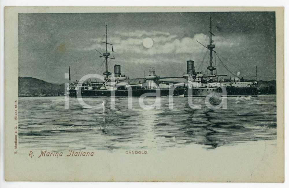 1900 REGIA MARINA ITALIANA Corazzata Enrico DANDOLO Cartolina FP VF Cartolina postale d'epoca, non viaggiata.CONDIZIONI: FAIRFORMATO: FP    originale e autentica 1