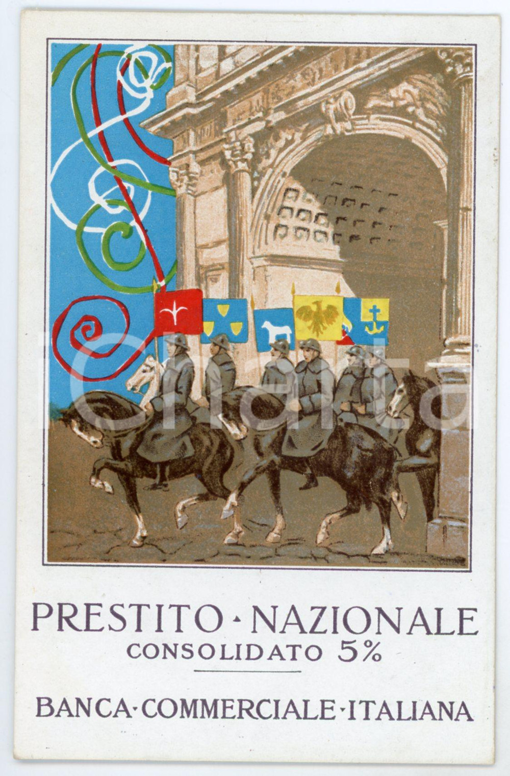 1915 ca WW1 - BANCA COMMERCIALE ITALIANA Prestito nazionale - Cartolina FP NV  Cartolina postale d'epoca, non viaggiata. GOOD/buono  Formato: FP originale e autentica 1