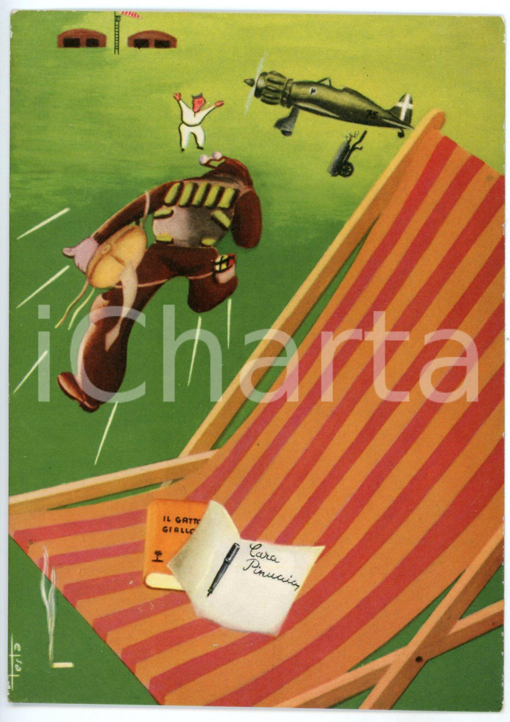 1945ca ARMA AERONAUTICA La partenza su allarme - Ill. di TESTA Cartolina FG NV  Cartolina postale d'epoca, viaggiata.CONDIZIONI: FAIRFORMATO: FG    originale e autentica 1