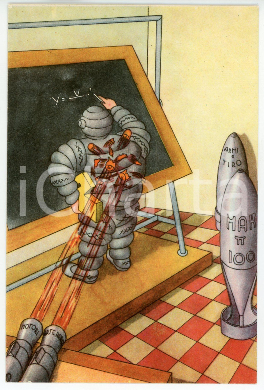1942 MAK P 100 Regia Accademia Aeronautica XV Corso Integrazione - Cartolina FG  Cartolina postale d'epoca, non viaggiata.CONDIZIONI: FFORMATO: FG    originale e autentica 1