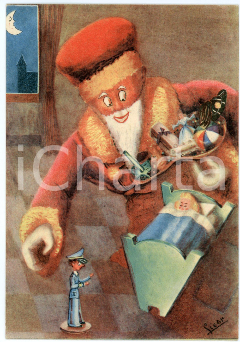 1941 MAK P 100 Regia Accademia Aeronautica - Corso URANO Babbo Natale *Cartolina  Cartolina postale d'epoca, non viaggiata.Illustrazione di Sicar.CONDIZIONI: FAIRFORMATO: FG    originale e autentica 1