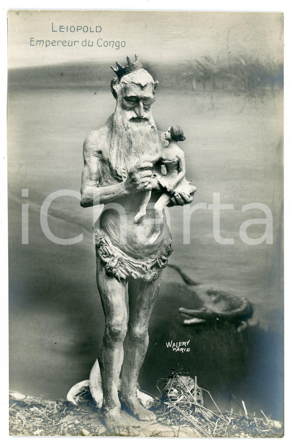 1910 ca AFRIQUE - SATIRE LÃ©opold II Empereur du Congo - Carte postale FP NV  Cartolina postale d'epoca, non viaggiata.CONDIZIONI: FAIRFORMATO: FP    originale e autentica 1