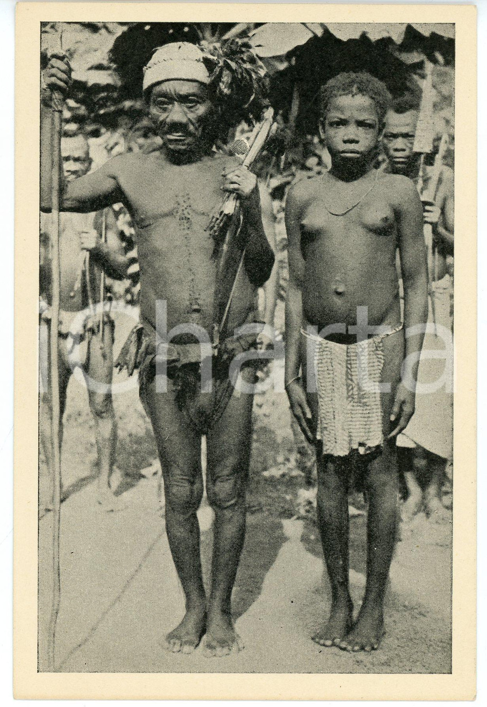 1950 ca CONGO - ITURI PygmÃ©es NU ETHNIQUE Carte postale LAMMERETZ Cartolina postale, non viaggiata.CONDIZIONI: FAIRFORMATO: FGEDITORE: Lammeretz    originale e autentica 1