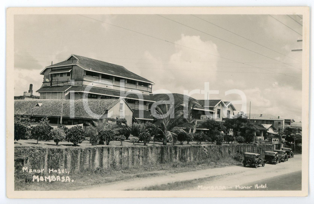 1930 ca MOMBASA (KENYA) Manor Hotel - Postcard FP NV  Cartolina postale d'epoca, non viaggiata.CONDIZIONI: FAIR FORMATO: FP    originale e autentica 1