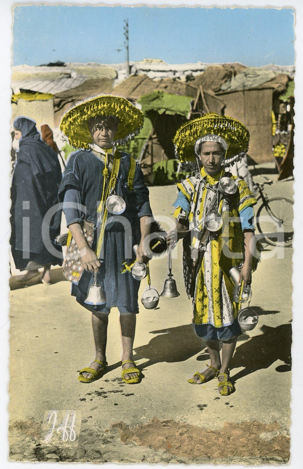 1930 ca MAROC PITTORESQUE Les porteurs d'eau - Carte postale FP NV  Cartolina postale d'epoca, viaggiata.EDITORE: Ed. Jeff, Casablanca - Fotografia di Robert DirennCONDIZIONI: FAIRFORMATO: FP    originale e autentica 1