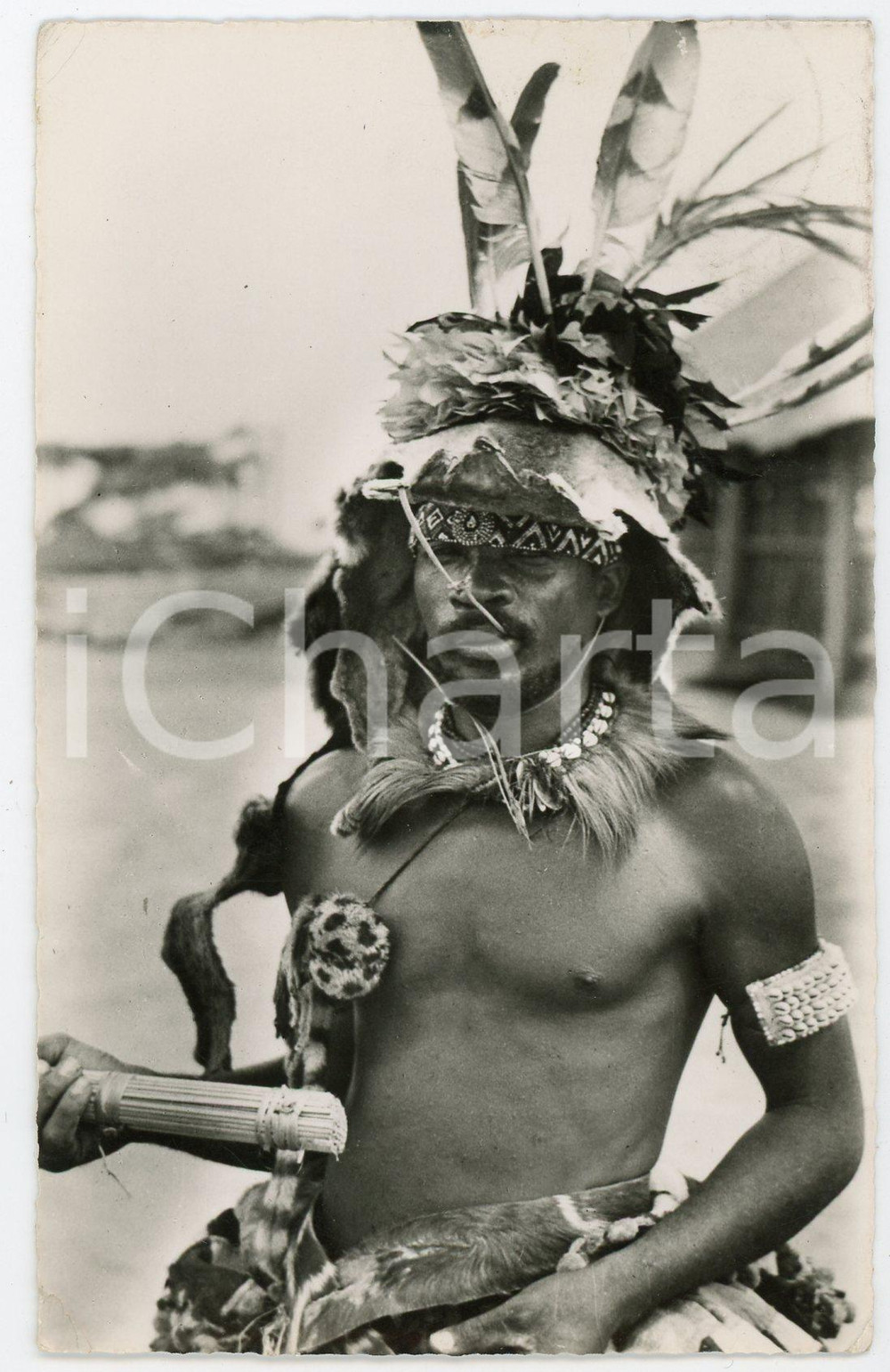 1957 MWEKA (CONGO BELGE) Type Bakete - Carte postale FP VG  Cartolina postale d'epoca, viaggiata.EDITORE: Photo-Home, LeopoldvilleCONDIZIONI: FAIRFORMATO: FP    originale e autentica 1