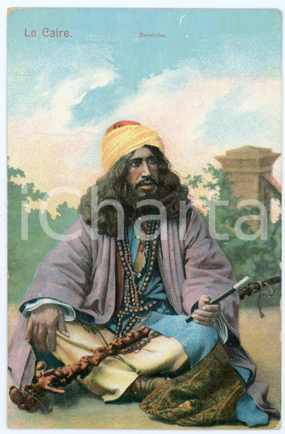 1920 ca LE CAIRE (EGYPTE) Derviche - Carte postale FP NV  Cartolina postale d'epoca, non viaggiata.CONDIZIONI: POOR (profonda abrasione al verso)FORMATO: FP    originale e autentica 1