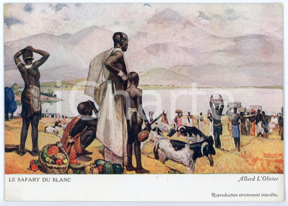 1931 CONGO BELGE Fernand ALLARD L'OLIVIER Le safary du blanc - Postcard FG NV 1 Cartolina d'epoca, non viaggiata.EDITORE: La Loterie Coloniale FAIR/discreto Lievi smussature agli angoli Formato: FG originale e autentica 1