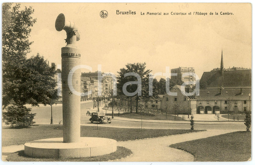 1925 ca BRUXELLES Memorial aux Coloniaux et l'Abbaye de la Cambre Carte postale  Cartolina postale d'epoca, non viaggiata.CONDIZIONI: FAIRFORMATO: FP    originale e autentica 1