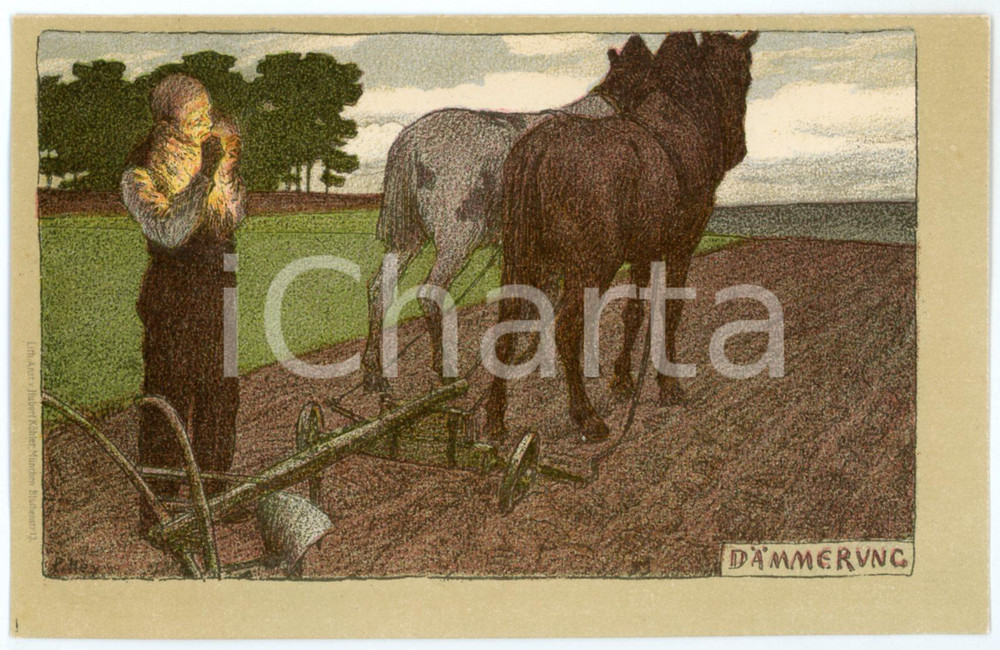 1900 ca DEUTSCHLAND "D'ammerung" by Paul HEY - Postkarte FP NV  Cartolina postale d'epoca, non viaggiata.CONDIZIONI: FAIRFORMATO: FP    originale e autentica 1