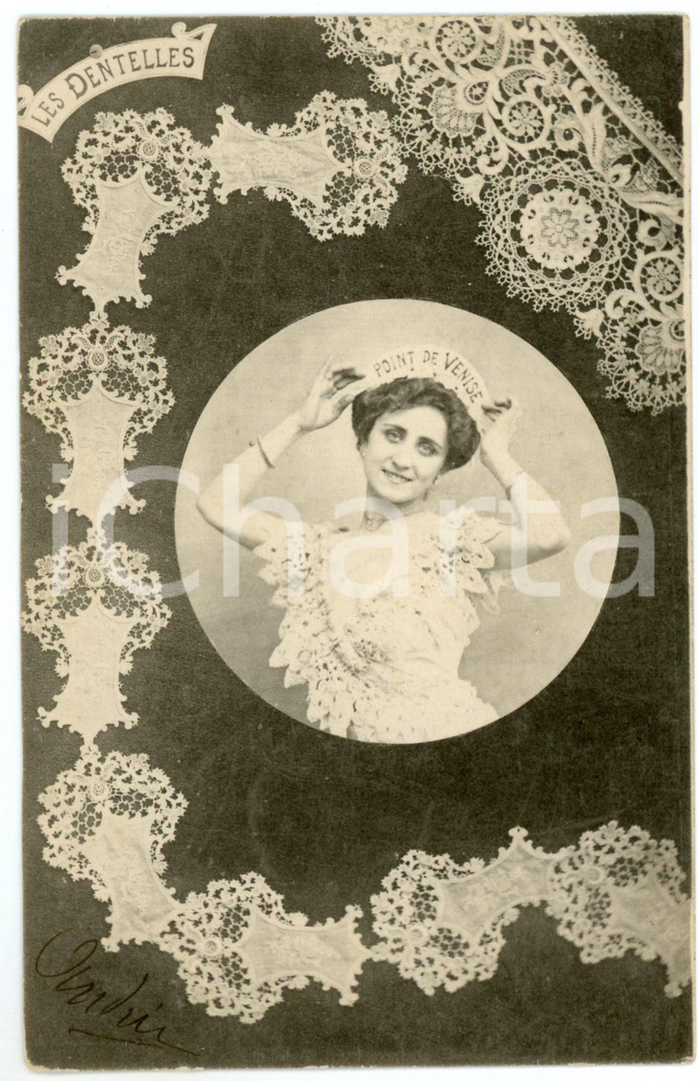 1903 LES DENTELLES Point de Venise - Dentellière - Lace - French postcard  Cartolina postale d'epoca, viaggiata. GOOD/buono  Formato: 9x14 cm originale e autentica 1