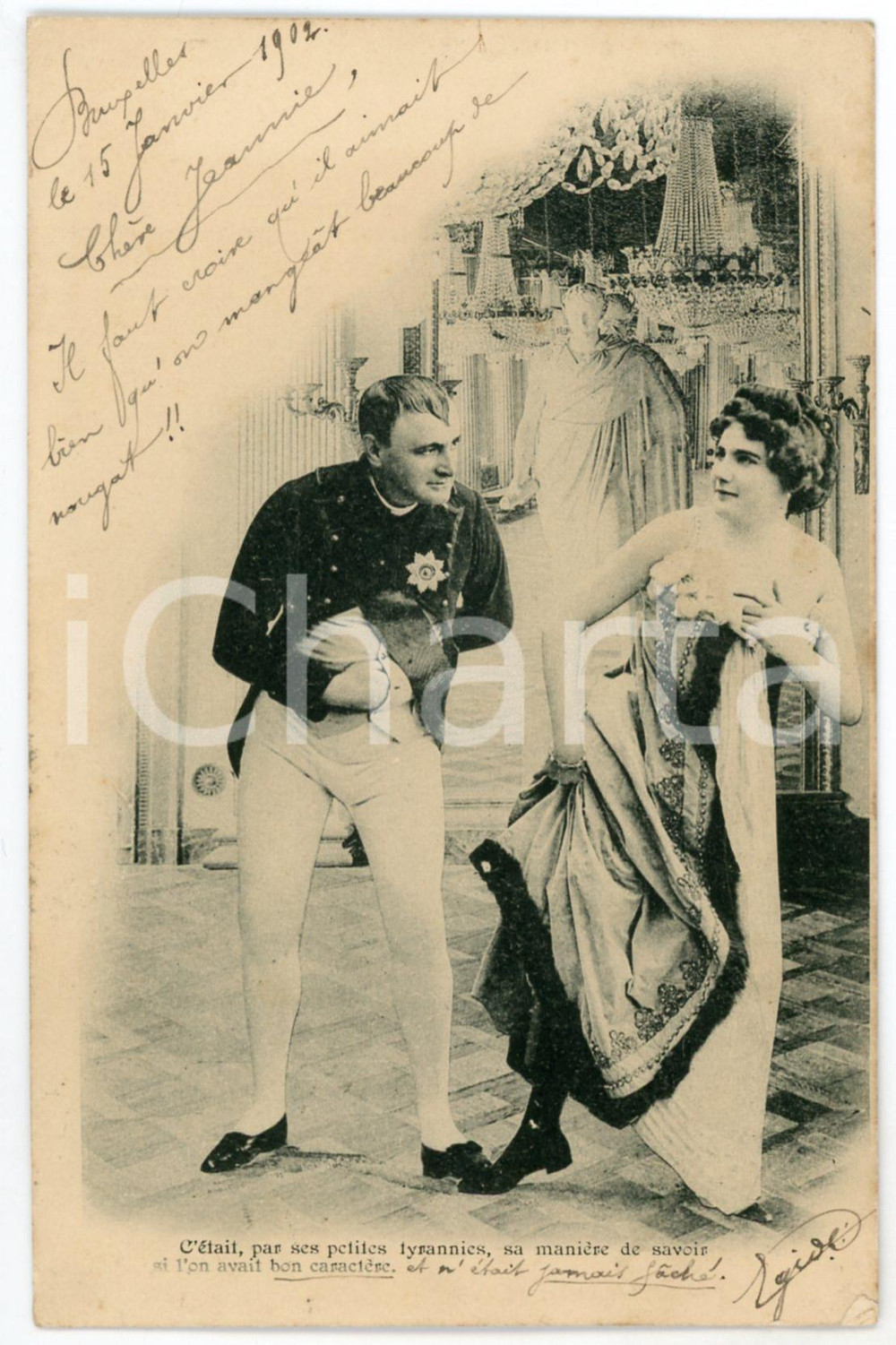 1902 FRANCE HUMOUR Napoléon et les femmes - Petites tyrannies *Carte postale  Cartolina postale d'epoca, viaggiata. GOOD/buono minime smussature angolari Formato: 9x14 cm originale e autentica 1