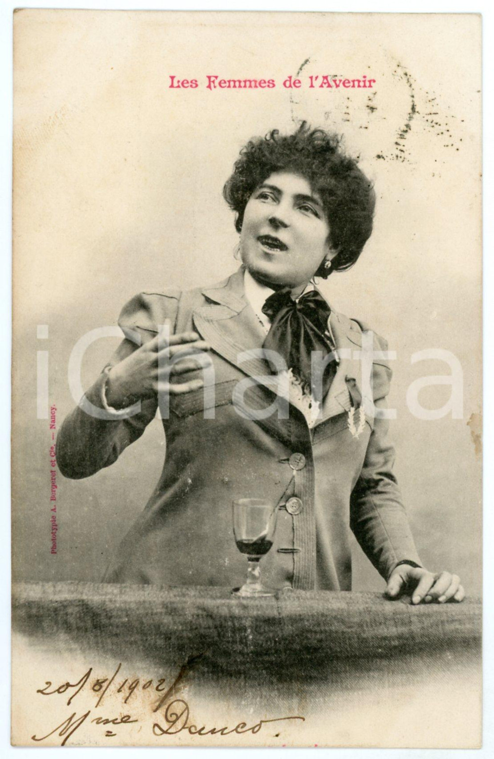 1903 FRANCE HUMOUR Les femmes de l'avenir - Postcard A. BERGERET  Cartolina postale d'epoca, viaggiata.Si tratta di una serie che immaginava le donne del futuro nei mestieri che, all'epoca, erano riservati agli uomini.EDITORE: A. Bergeret - Nancy GOOD/buono  Formato: 9x14 cm originale e autentica 1