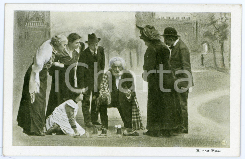 1910 ca MILANO COSTUMI El nost Milan - Cartolina postale ANIMATA FP NV  Cartolina postale d'epoca, non viaggiata.CONDIZIONI: GFORMATO: FPEDITORE: Sbodio - Milano    originale e autentica 1