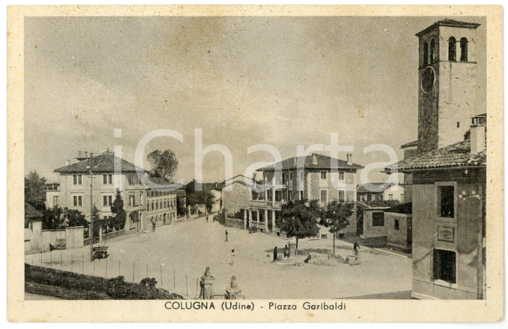 1910 ca TAVAGNACCO Frazione COLUGNA (UD) Piazza Garibaldi - Cartolina FP NV  Cartolina postale d'epoca, non viaggiata. FAIR/discreto Lievi smussature agli angoli Formato: FP originale e autentica 1