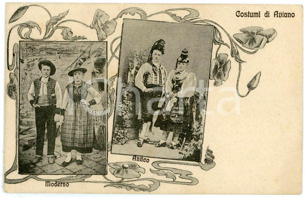 1910 ca AVIANO (PN) Costumi tipici antico e moderno - Cartolina FP VG  Cartolina postale d'epoca,  viaggiata. FAIR/discreto Lievi smussature agli angoli Formato: FP originale e autentica 1
