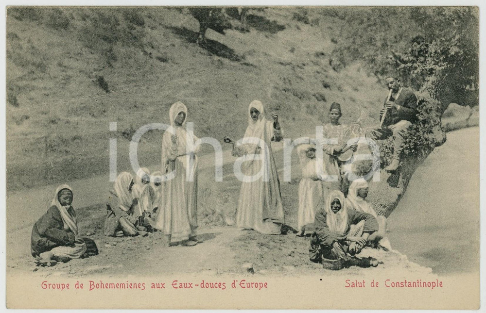 1900 ca CONSTANTINOPLE Bohémiennes aux Eaux-douces d'Europe - Gipsy - Postcard  Cartolina postale d'epoca, non viaggiata.CONDIZIONI: GFORMATO: FP    originale e autentica 1