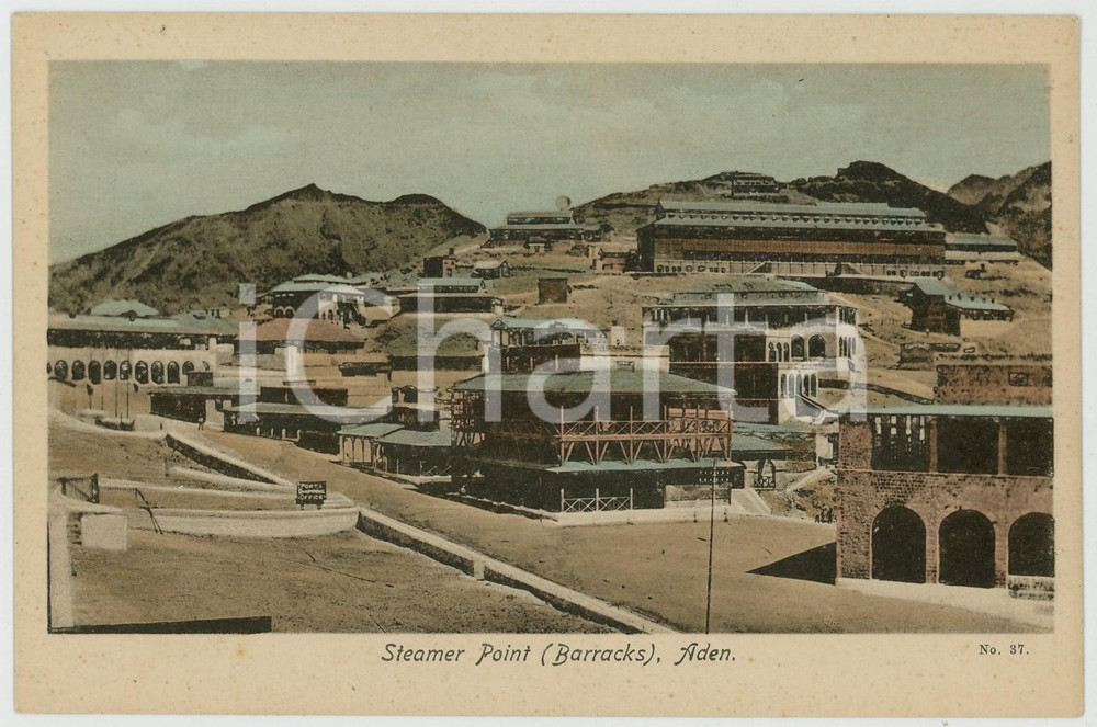 1910 ADEN (YEMEN) Steamer Point (Barracks) - Old postcard  Cartolina postale d'epoca, non viaggiata.CONDIZIONI: GFORMATO: FP    originale e autentica 1