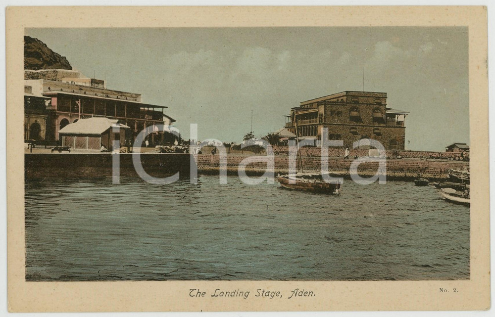 1910 ca ADEN (YEMEN) The Landing Stage - Original old postcard  Cartolina postale d'epoca, non viaggiata.CONDIZIONI: GFORMATO: FP    originale e autentica 1