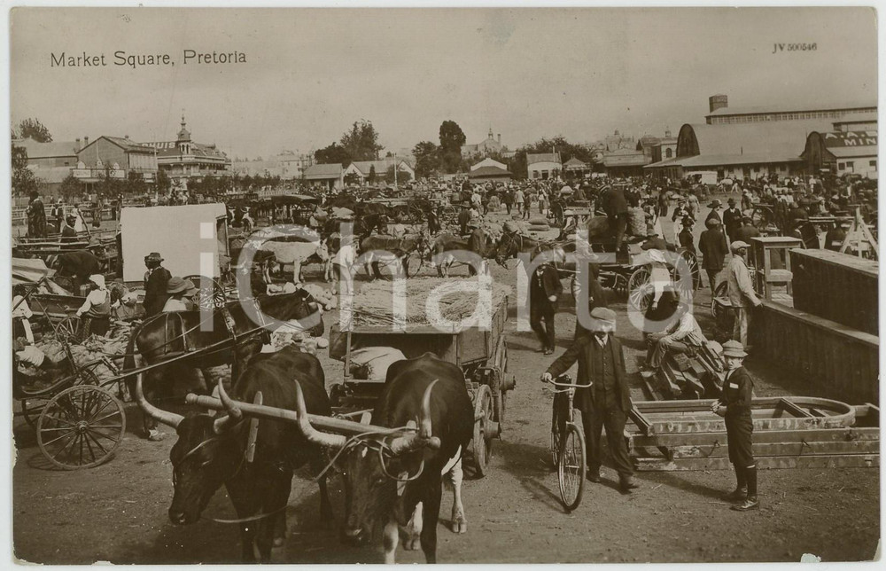 1910 ca PRETORIA - SOUTH AFRICA Market square - Postcard FP NV  Cartolina postale d'epoca, non viaggiata.EDITORE: The Valentine's &amp; Sons Publishing, Cape TownCONDIZIONI: FAIRFORMATO: FP    originale e autentica 1