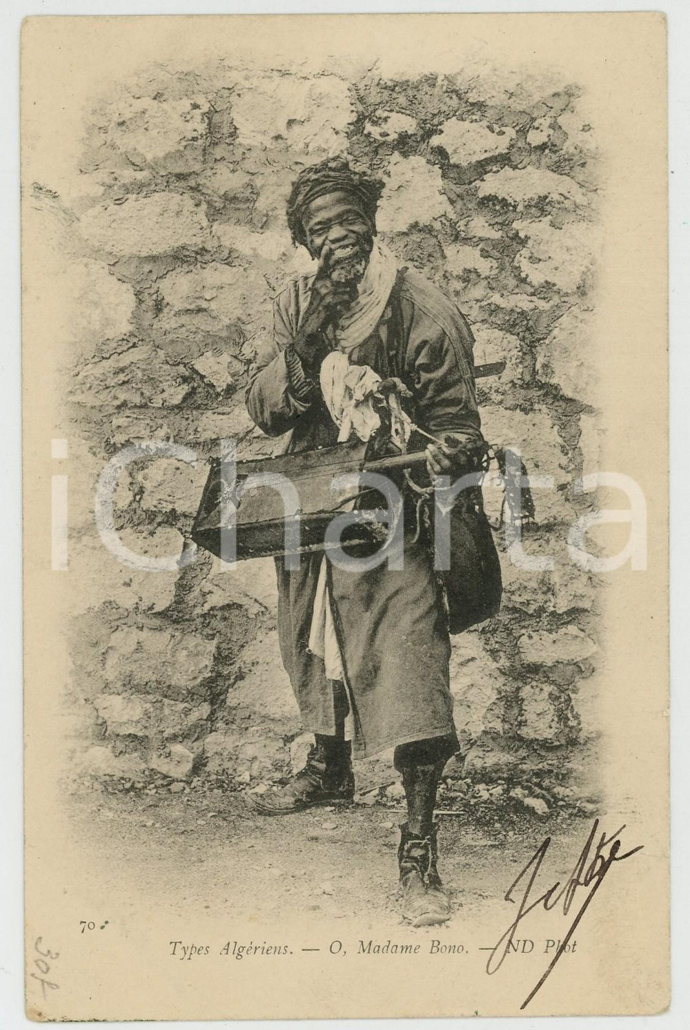 1902 ALGERIE Types Algériens - O, Madame Bono - Carte postale photo ND FP VG  Cartolina postale d'epoca, viaggiata.CONDIZIONI: GFORMATO: FP    originale e autentica 1
