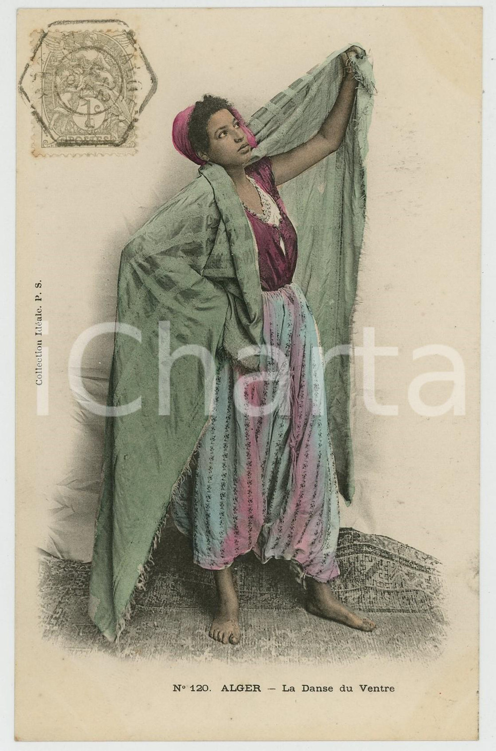 1903 ALGER La danse du ventre - Carte postale n.120 FP VG  Cartolina postale d'epoca, viaggiata.CONDIZIONI: FAIRFORMATO: FP    originale e autentica 1