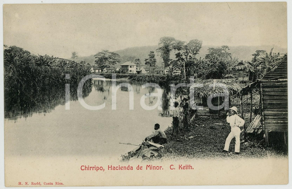 1900 ca CHIRRIPO (COSTA RICA) Hacienda de minor. C. KEITH - Tarjeta postal  Cartolina postale d'epoca, non viaggiata.CONDIZIONI: G FORMATO: FPEDITORE: H. N. Rudd, Costa Rica    originale e autentica 1