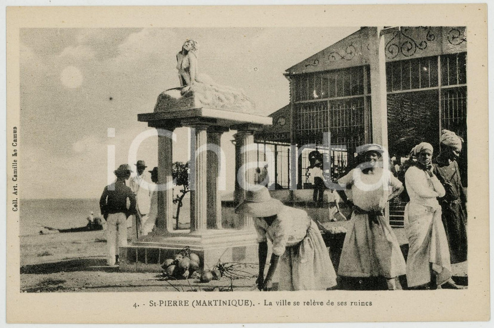1910 ca SAINT-PIERRE (MARTINIQUE) La ville se relève de ses ruines - Postcard  Cartolina postale d'epoca, non viaggiata.CONDIZIONI: G FORMATO: FP    originale e autentica 1