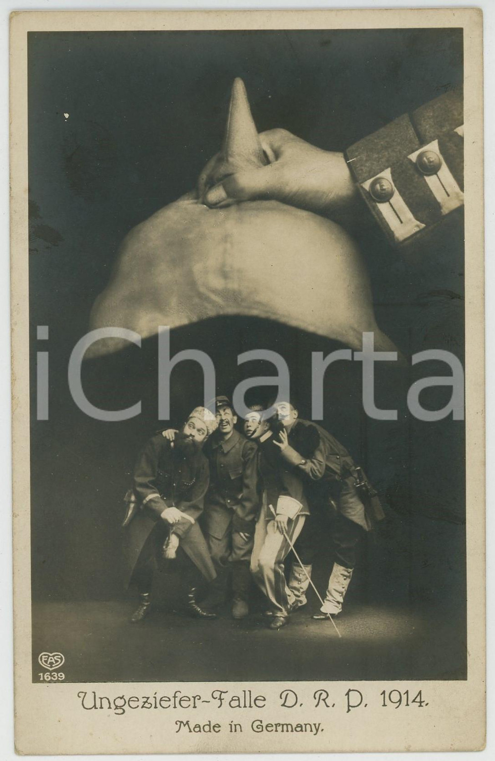 1914 - GERMANY - Ungeziefer-Falle D.R.P. - Photomontage -  Postcard  Cartolina postale d'epoca, non viaggiata.CONDIZIONI: GFORMATO: FP    originale e autentica 1