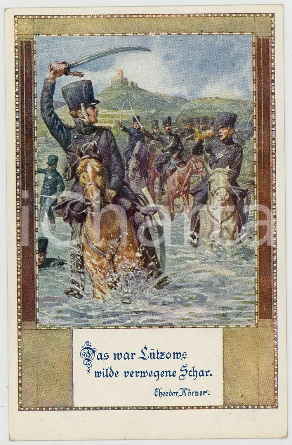 1920 ca GERMANY - ARMY - Das war Lützows wilde verwegene Schar *Postcard  Cartolina postale d'epoca, non viaggiata. GOOD/buono  Formato: 14x9 cm originale e autentica 1