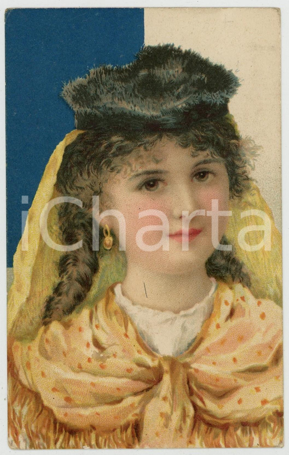 1905 ca EUROPE - Woman - National flag - Postcard (1)  Cartolina postale d'epoca, scritta ma non viaggiata. GOOD/buono  Formato: 9x14 cm originale e autentica 1