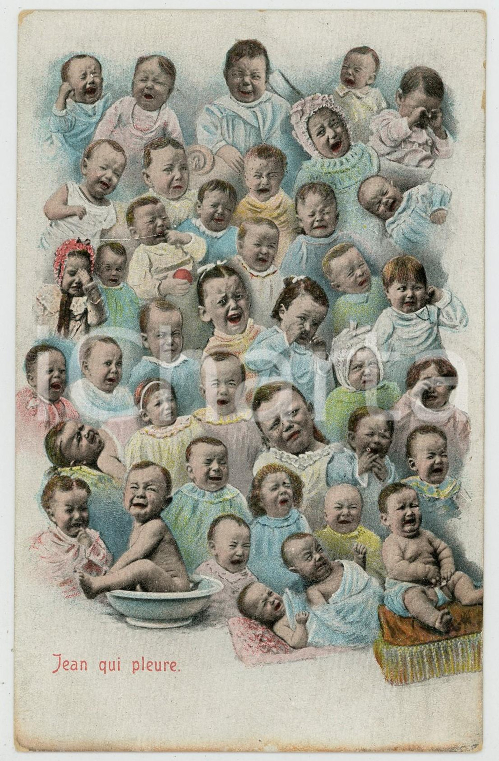 1906 CHILDREN Crying babies -  Jean qui pleure - Postcard FP VG  Cartolina postale d'epoca, viaggiata. FAIR/discreto Smussature agli angoli, lievi sbeccature Formato: FP originale e autentica 1
